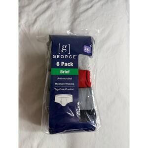 George Mens' cotton blend briefs 6 pack size 2XL 44-46  NWT